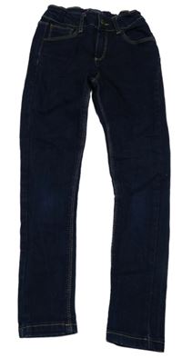 Tmavomodré skinny rifle