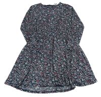 Tmavomodré květinové šaty Yigga