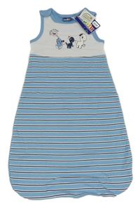 Nový - modro-bílý spací pytel s dinosaury Lupilu