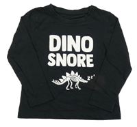 Černé triko s dinosaurem Lily&Dan