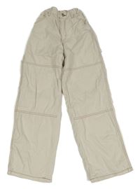 Smetanové široké rifle H&M