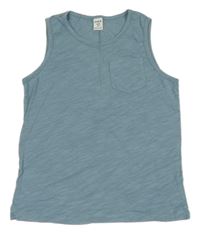 Modré melírované tílko s kapsičkou Shein