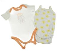 2x body - bílé body se sluníčky + bílé body s medúzou a nápisem Impidimpi