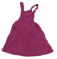 Purpurové manšestrové laclové šaty C&A