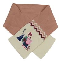 Růžovo-bílá šála s Pepinou 