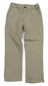 Béžové plátěné chino kalhoty Next