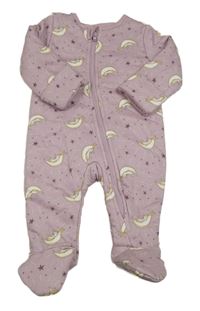 Starorůžový zateplený overal se zajíčky 