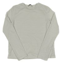 Bílo-stříbrné pruhované triko George