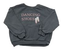 Tmavošedá oversize mikina s nápisem George