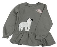 Tmavošedá mikina se zebrou George