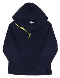 Tmavomodrá fleecová funkční mikina s kapucí Mountain Warehouse