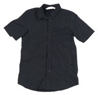 Tmavomodrá puntíkatá košile H&M