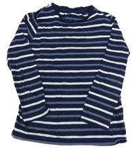 Tmavomodro-bílé pruhované triko George