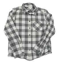 Šedo-bílá kostkovaná košile H&M