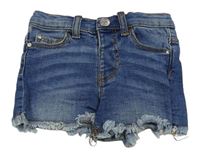 Modré riflové roztřepené kraťasy Denim 