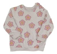 Světlerůžová mikina s kytičkami George