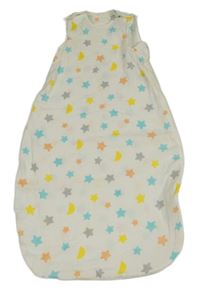 Bílý kostkovaný plátěný spací pytel s hvězdičkami M&S