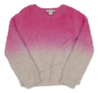 Růžovo-světlerůžový chlupatý svetr Primark