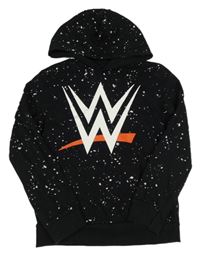 Černo-bílá vzorovaná mikina s Wrestlerem a kapucí Nutmeg