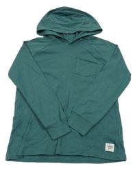 Tmavozelené vzorované triko s kapucí Osh Kosh