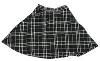 Černo-bílá kostkovaná kolová sukně H&M