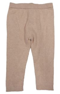 Broskvové žebrované pletené kalhoty F&F