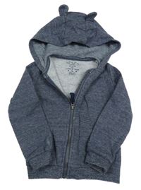 Tmavomodrá proínací mikina s kapucí F&F