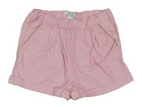 Světlerůžové plátěné kraťasy Obaibi