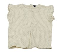 Smetanové vzorované crop tričko Kiabi 