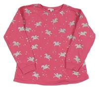 Růžová mikina s jednorožci Bluezoo