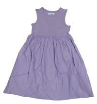 Levandulové bavlněno/plátěné šaty Primark