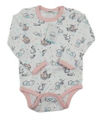 Nové - Bílo-růžové body s medvídkem Pú Disney
