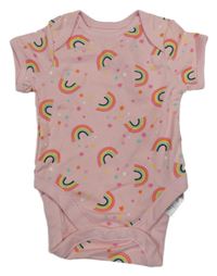 Světlerůžové body s duhami Primark