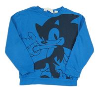 Modrá melírovaná mikina se Sonicem H&M
