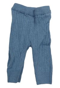 Modré melírované žebrované pletené tepláky Mothercare