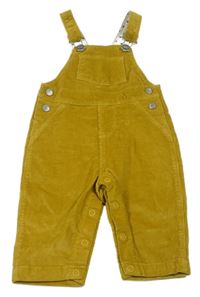 Okrové manšestrové laclové kalhoty PETIT BATEAU
