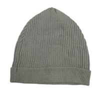 Šedá žebrovaná pletená čepice George