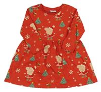 Červené šaty s Peppa Pig s vánočním motivem Matalan