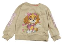 Béžová mikina s PAW PATROL - Skye nickelodeon