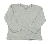 Šedé melírované žebrované triko PRIMARK