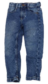 Modré plísňové slim fit teplákové rifle Juniors