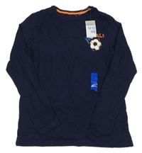 Nové - tmavomodré triko s míčem PRIMARK