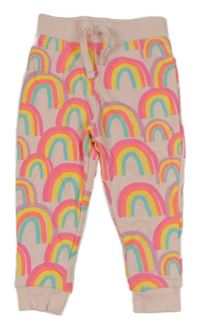 Světlerůžové tepláky s duham St. Bernard