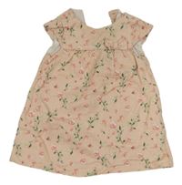 Světlepudrové šaty s kytičkami a mašlí PRIMARK