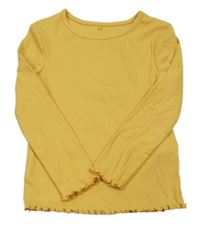 Okrové žebrované triko George