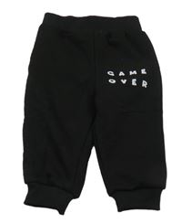 Černé teplé tepláky s nápisy CiViL