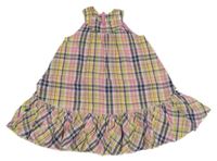 Kostkované plátěné letní šaty Topolino