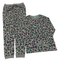 Tmavošedo-černo-barevné vzorované pyžamo M&S