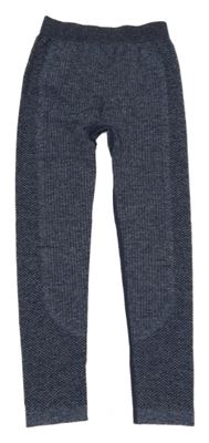 Tmavomodré melírované thermo spodní kalhoty s pruhy a vzorem Topolino