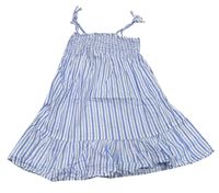 Bílo-modré pruhované lehké šaty zn. Primark